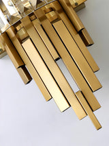 Modern Geometric Crystal Wall Sconce Gold Stainless Steel Luxury Bracket Lamp