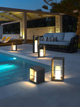 Solar Powered LED Garden Lantern Waterproof Outdoor Pathway Light in Stainless Steel