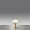 Modern Laguna Spherical Hand Blown Glass Table Lamp with Gold Aluminum Base