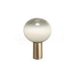 Modern Laguna Spherical Hand Blown Glass Table Lamp with Gold Aluminum Base