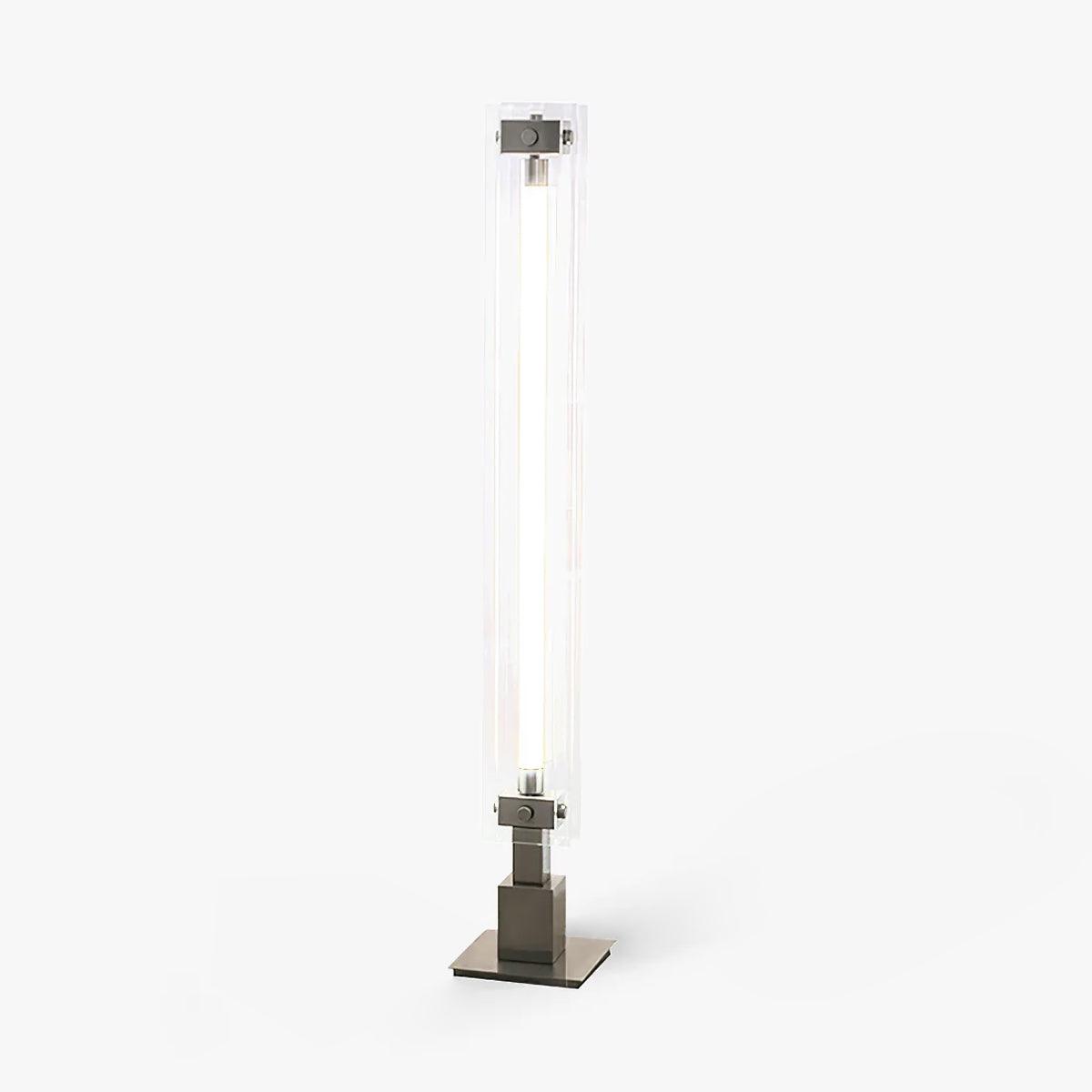 Modern Stainless Steel and Acrylic LED Ambient Floor Lamp with Glass Shade