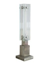 Modern LED Glass Table Lamp with Stainless Steel Base and Contemporary Minimalist Design