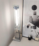 Modern LED Glass Table Lamp with Stainless Steel Base and Contemporary Minimalist Design