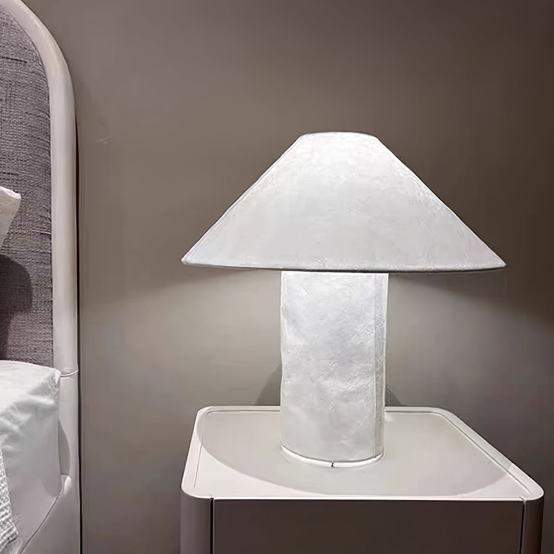Modern Sculptural Dupont Paper Table Lamp for Contemporary Bedroom Lighting