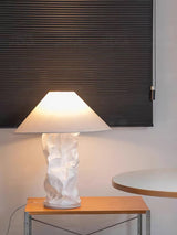 Modern Sculptural Dupont Paper Table Lamp for Contemporary Bedroom Lighting