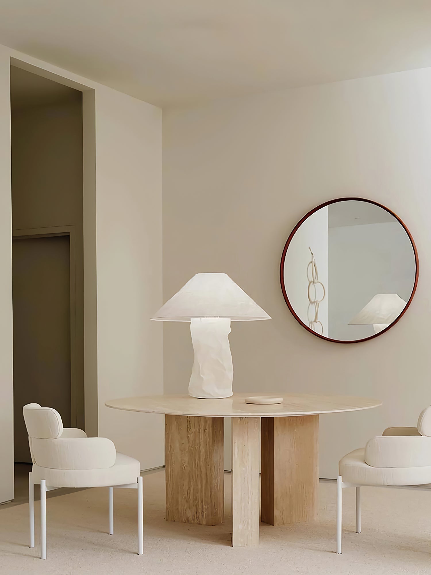 Modern Sculptural Dupont Paper Table Lamp for Contemporary Bedroom Lighting