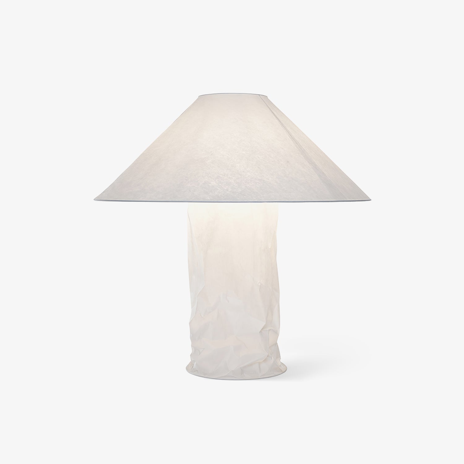 Modern Sculptural Dupont Paper Table Lamp for Contemporary Bedroom Lighting