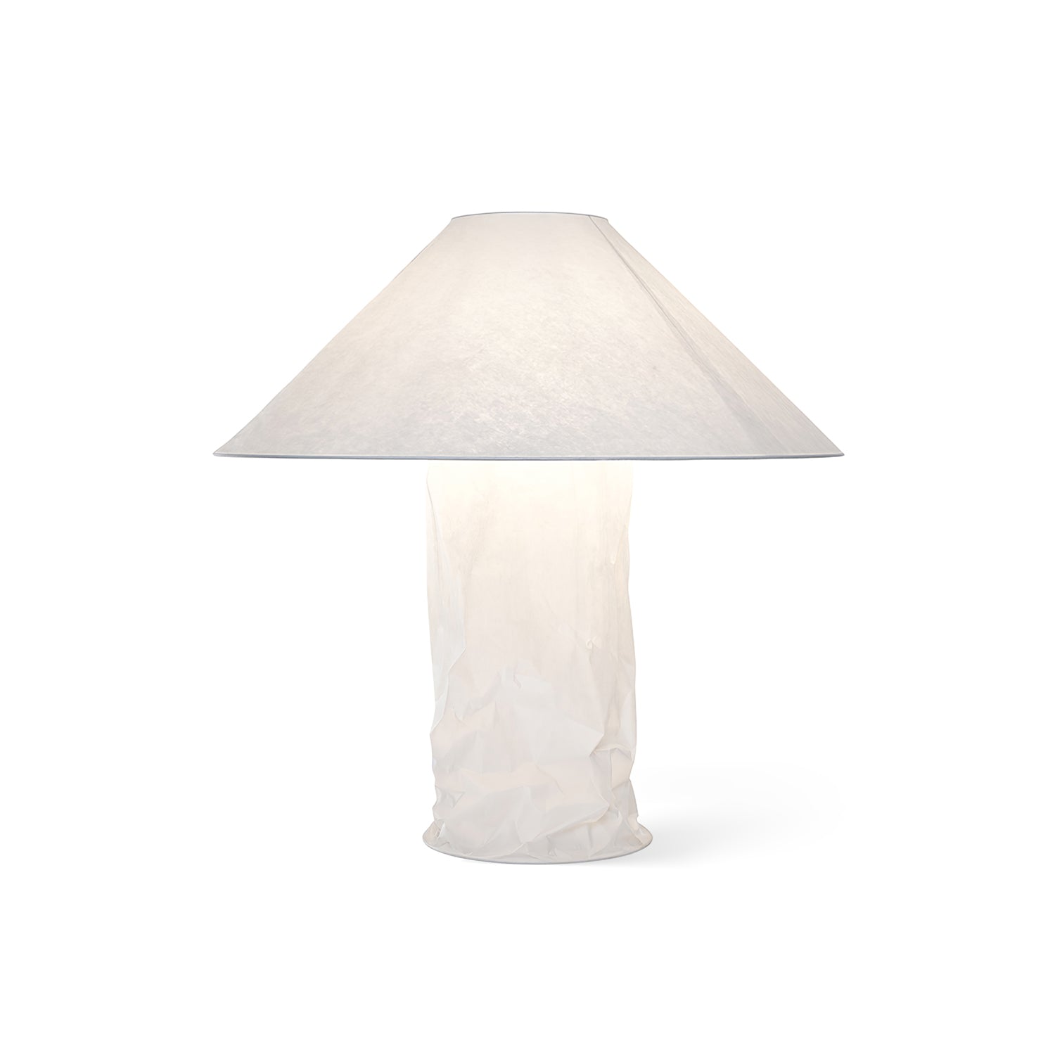 Modern Sculptural Dupont Paper Table Lamp for Contemporary Bedroom Lighting