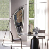 Lampo Minimalist Arc Floor Lamp Modern Steel Wire LED Torchiere Standing Light
