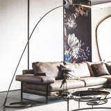 Lampo Minimalist Arc Floor Lamp Modern Steel Wire LED Torchiere Standing Light