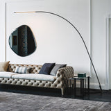 Lampo Minimalist Arc Floor Lamp Modern Steel Wire LED Torchiere Standing Light