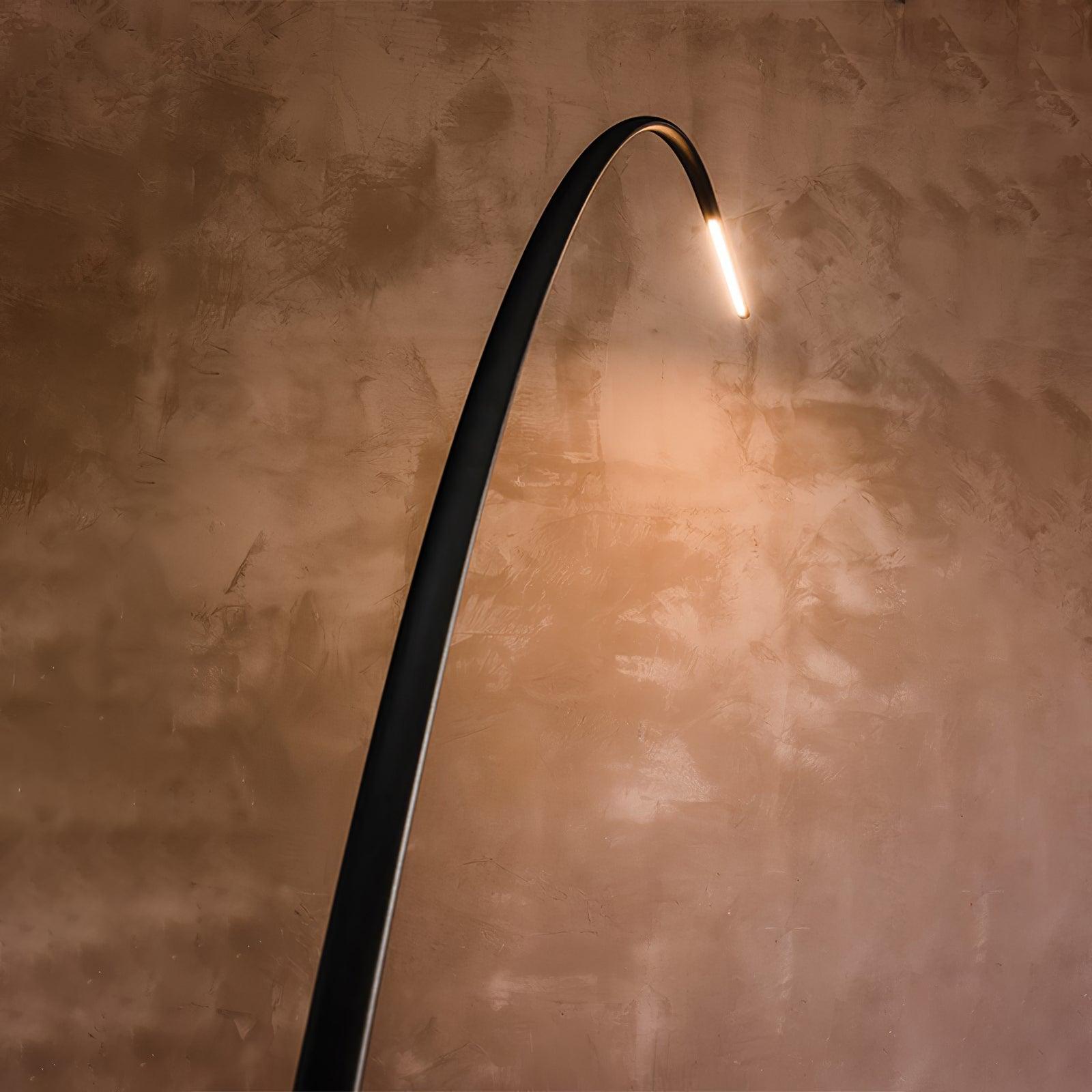 Lampo Minimalist Arc Floor Lamp Modern Steel Wire LED Torchiere Standing Light
