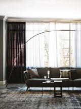 Lampo Minimalist Arc Floor Lamp Modern Steel Wire LED Torchiere Standing Light