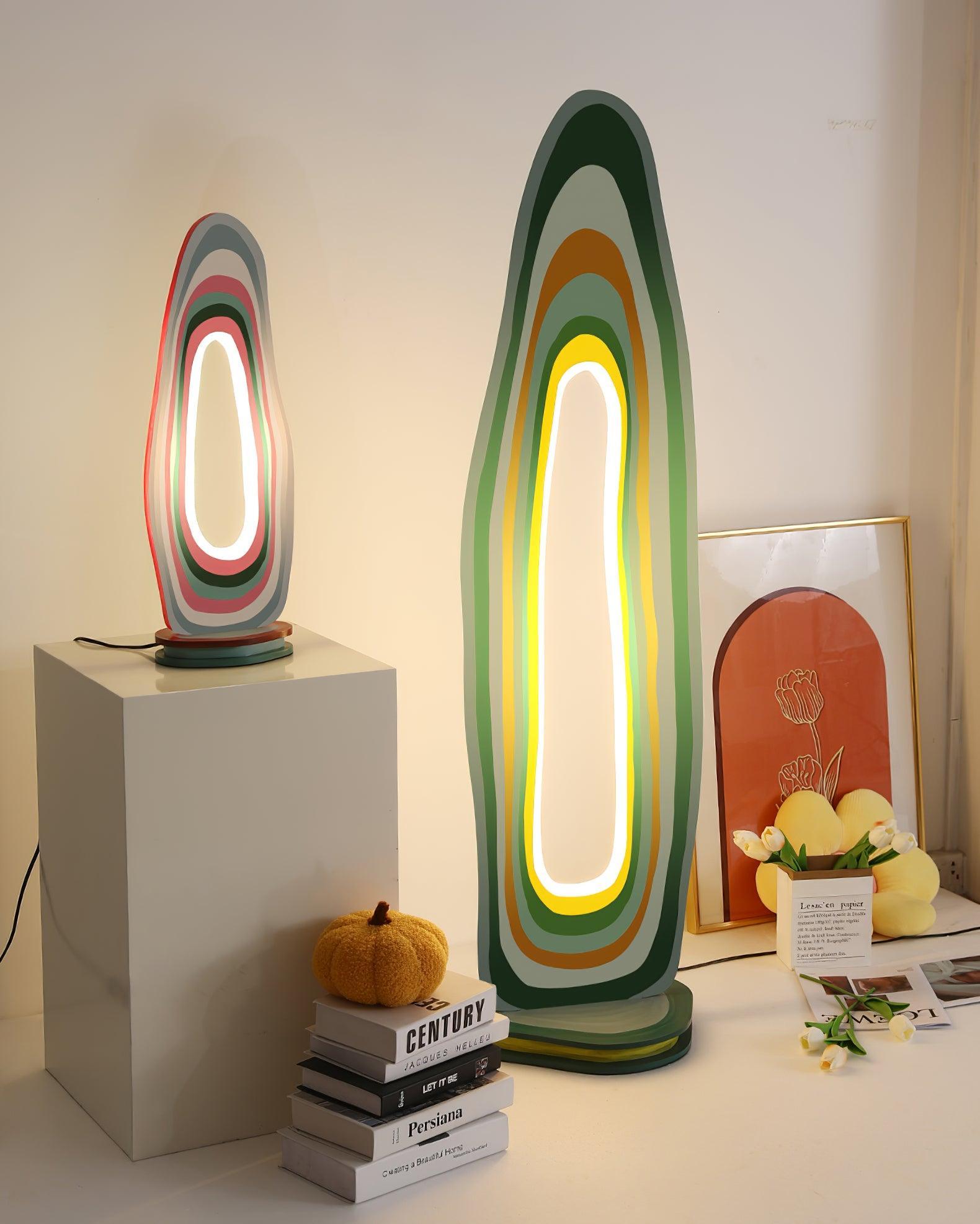 Modern Multicolor Acrylic Landscape LED Side Table Lamp for Living Room
