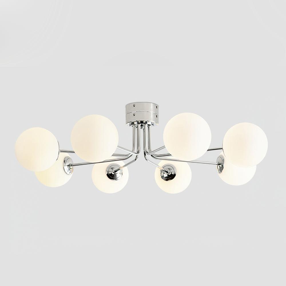 Modern Curved Silhouette Glass Globe Ceiling Lamp Lanta Style Chandelier in Gold or Chrome