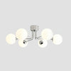 Modern Curved Silhouette Glass Globe Ceiling Lamp Lanta Style Chandelier in Gold or Chrome