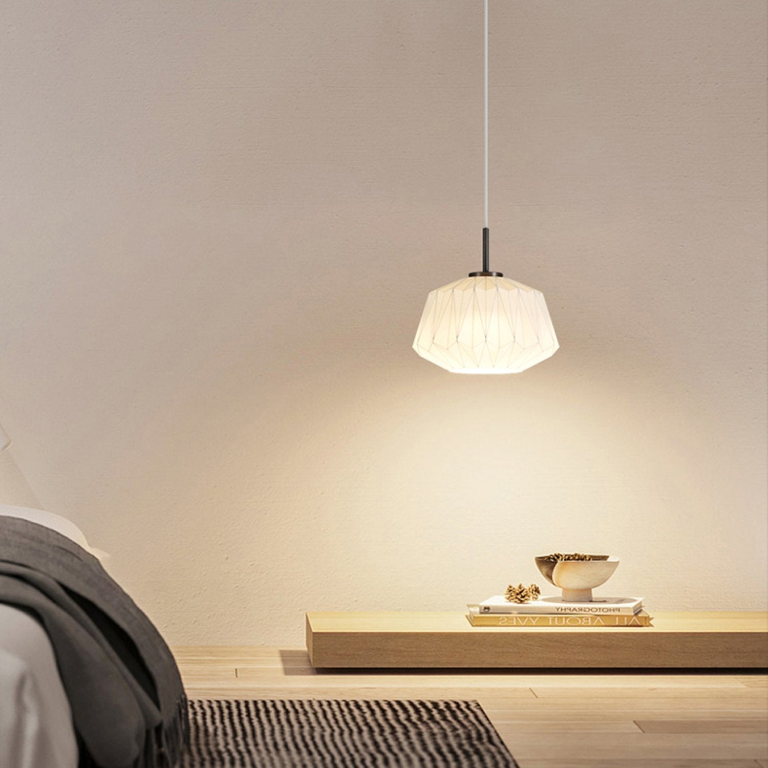 textured-white-glass-lantern-pendant-lamp-faceted-origami-style-hanging-ceiling-light
