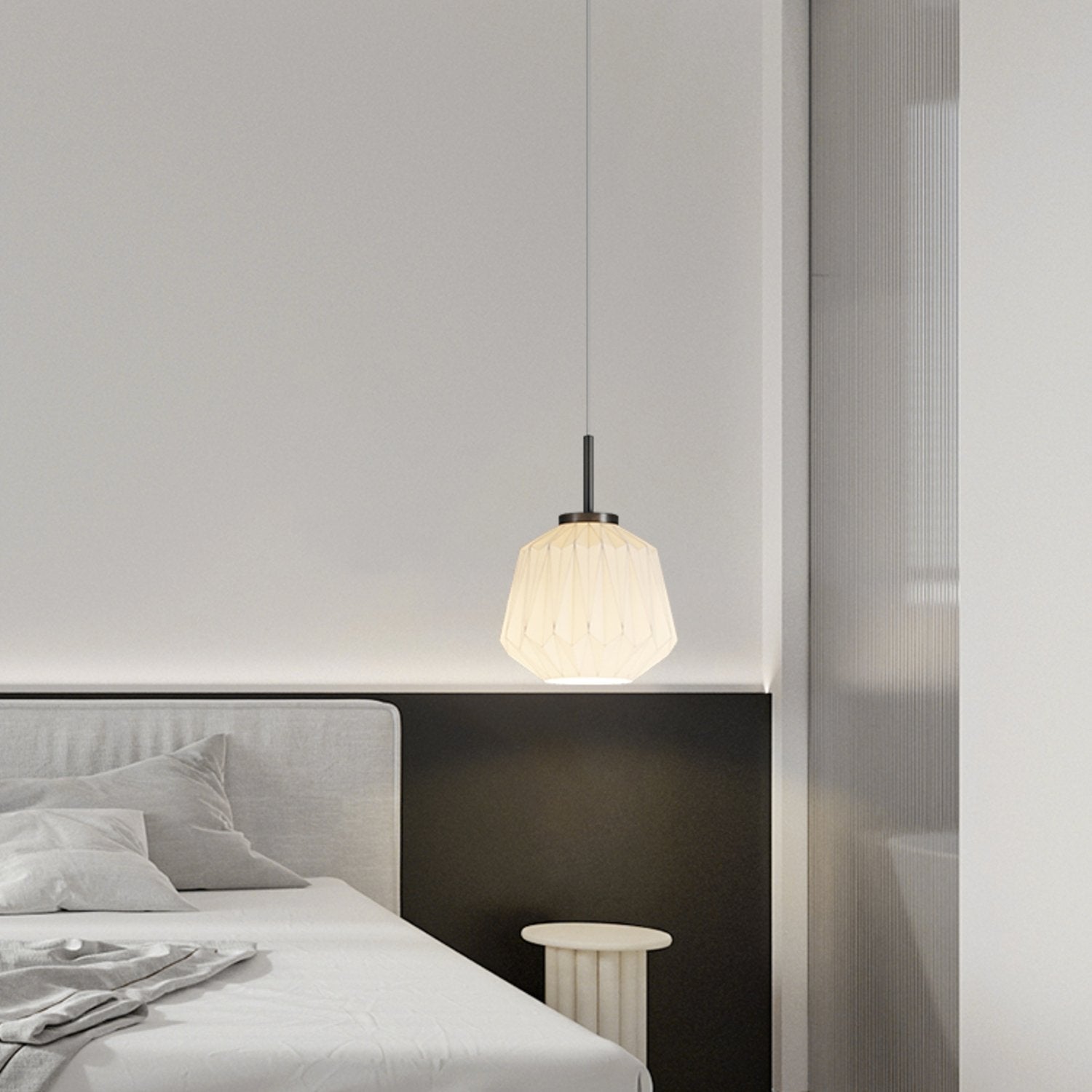 textured-white-glass-lantern-pendant-lamp-faceted-origami-style-hanging-ceiling-light
