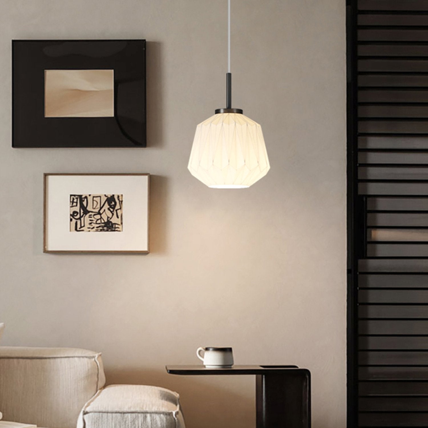 textured-white-glass-lantern-pendant-lamp-faceted-origami-style-hanging-ceiling-light