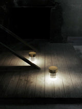 Modern Rechargeable LED Portable Table Lamp with Elegant Crystal Glass Column Design