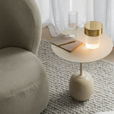 Modern Rechargeable LED Portable Table Lamp with Elegant Crystal Glass Column Design