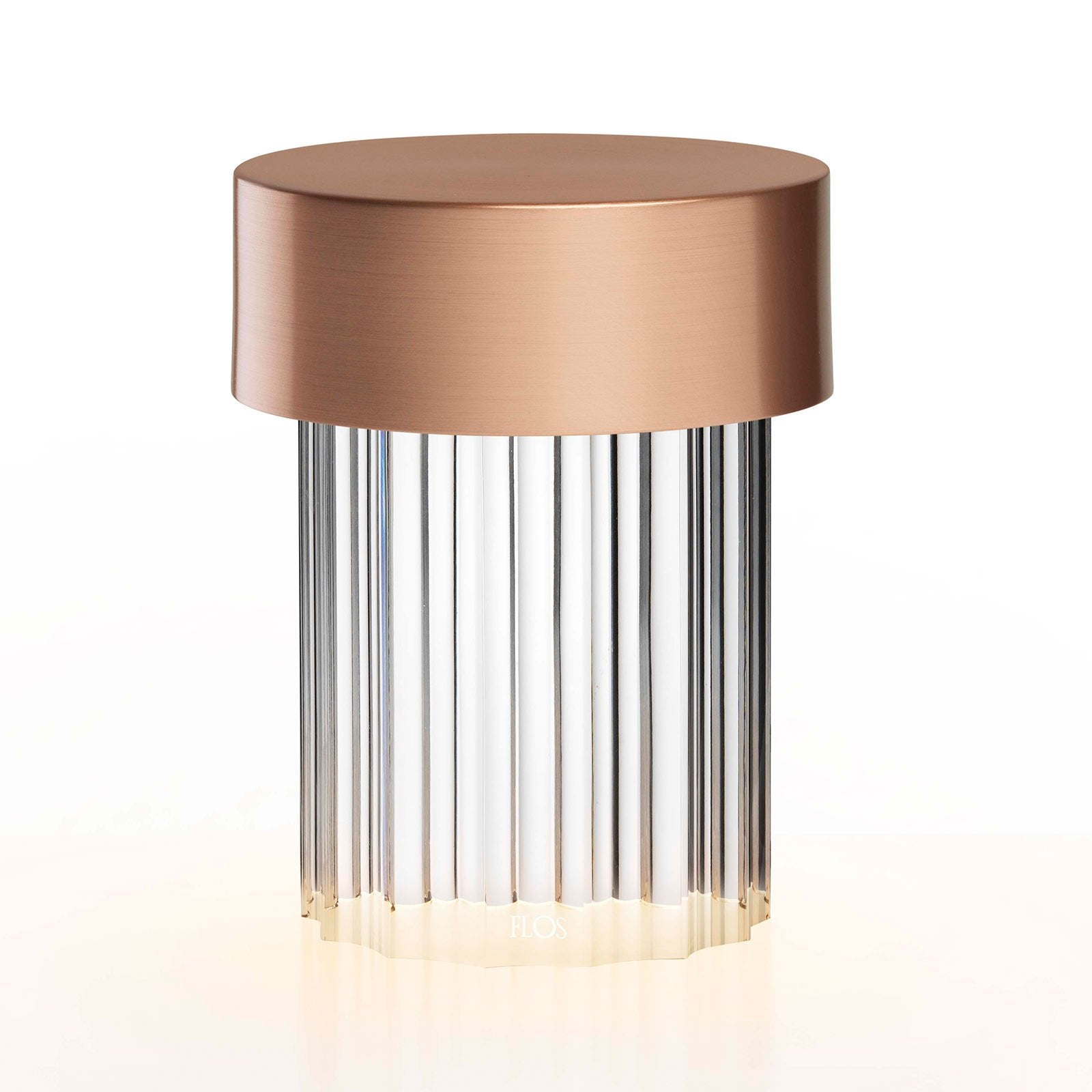 Modern Rechargeable LED Portable Table Lamp with Elegant Crystal Glass Column Design