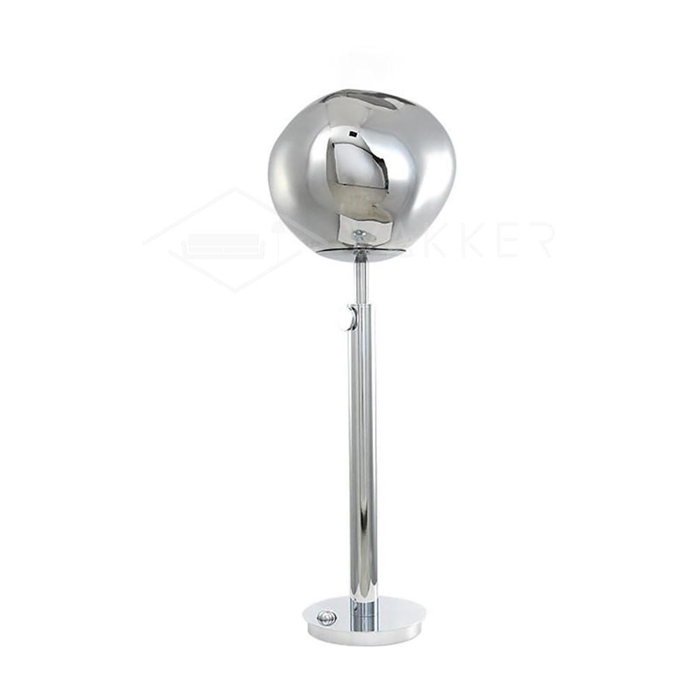 Modern Molten Lava Art Floor Standing Lamp with Spherical Metallic Shade