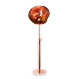 Modern Molten Lava Art Floor Standing Lamp with Spherical Metallic Shade