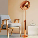 Modern Molten Lava Art Floor Standing Lamp with Spherical Metallic Shade
