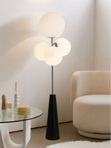Decorative Melting Glass Column Floor Lamp Standing Light with Marble Base