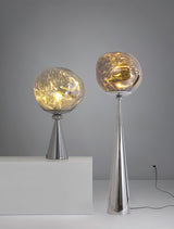 Contemporary Molten Glass Lava Cone Table Lamp for Modern Ambient Lighting