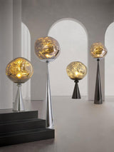Contemporary Molten Glass Lava Cone Table Lamp for Modern Ambient Lighting