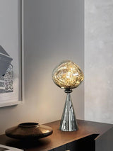 Contemporary Molten Glass Lava Cone Table Lamp for Modern Ambient Lighting