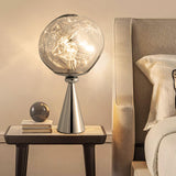 Contemporary Molten Glass Lava Cone Table Lamp for Modern Ambient Lighting