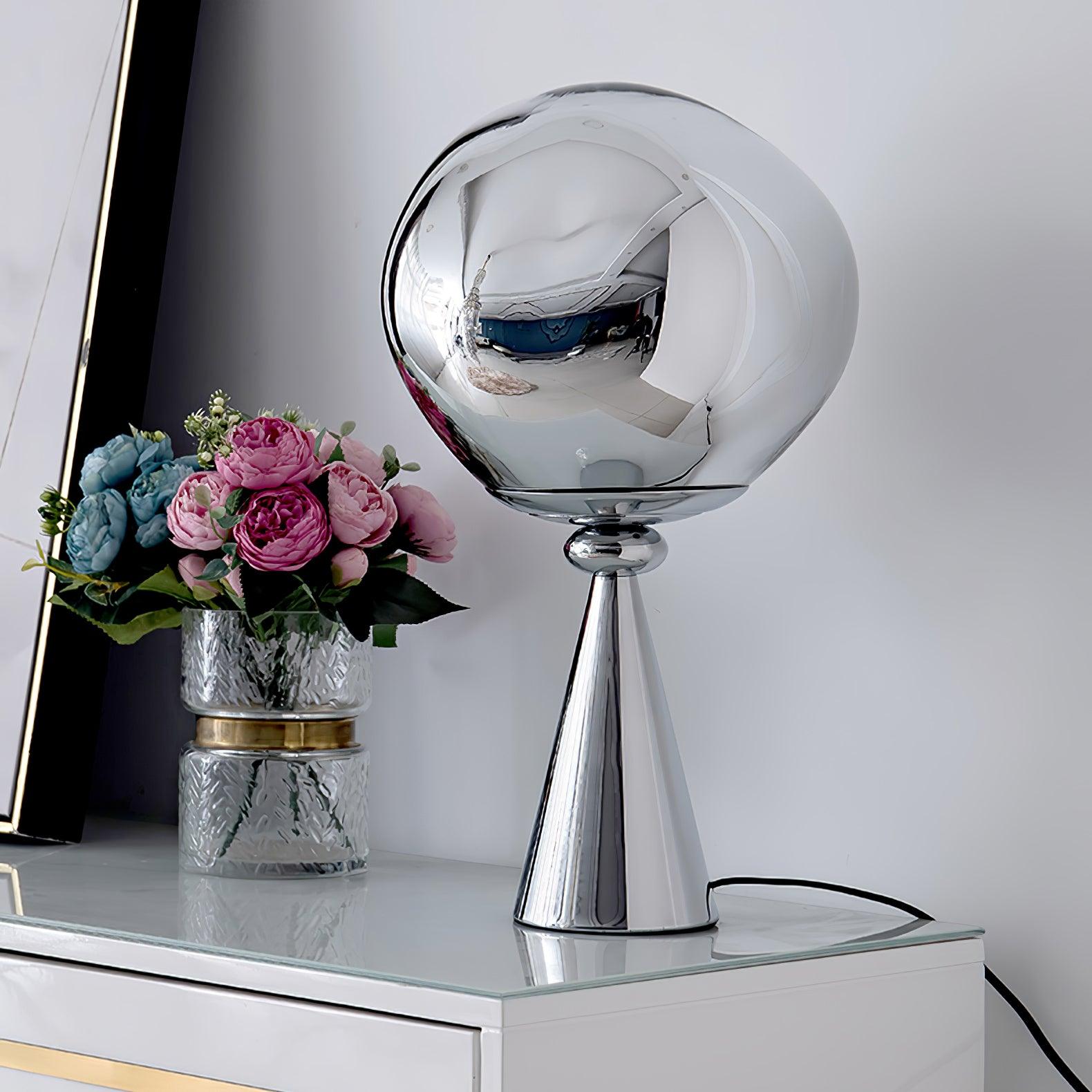 Contemporary Molten Glass Lava Cone Table Lamp for Modern Ambient Lighting