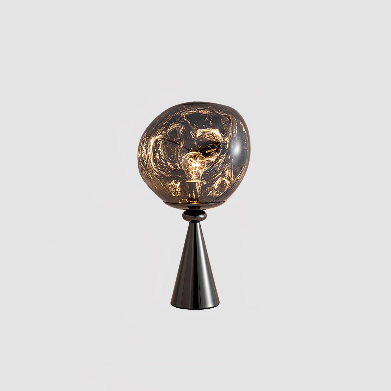 Contemporary Molten Glass Lava Cone Table Lamp for Modern Ambient Lighting