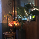 Modern Irregular Glass Lava Table Lamp with Reflective Chrome Finish for Home Decor
