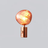Modern Irregular Glass Lava Table Lamp with Reflective Chrome Finish for Home Decor