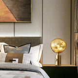 Modern Irregular Glass Lava Table Lamp with Reflective Chrome Finish for Home Decor