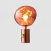 Modern Irregular Glass Lava Table Lamp with Reflective Chrome Finish for Home Decor