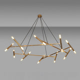 Modern Brass Diamond Shape Chandelier LED Ceiling Pendant Lighting for Dining Room