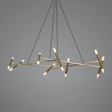Modern Brass Diamond Shape Chandelier LED Ceiling Pendant Lighting for Dining Room