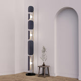 Leagan Contemporary Standing Floor Lamp with Marble Base and G4 LED