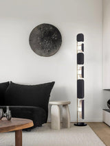 Leagan Contemporary Standing Floor Lamp with Marble Base and G4 LED