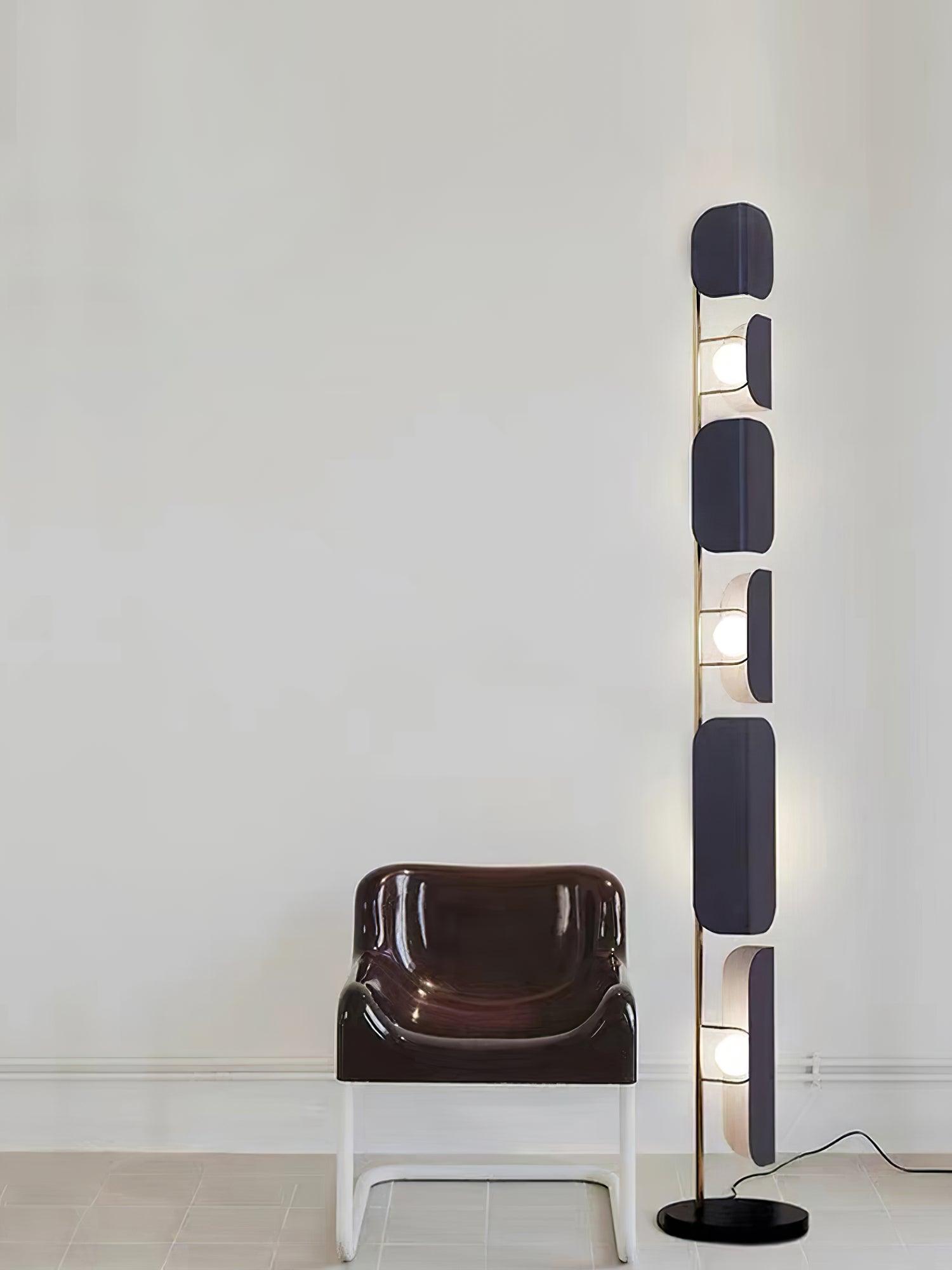 Leagan Contemporary Standing Floor Lamp with Marble Base and G4 LED
