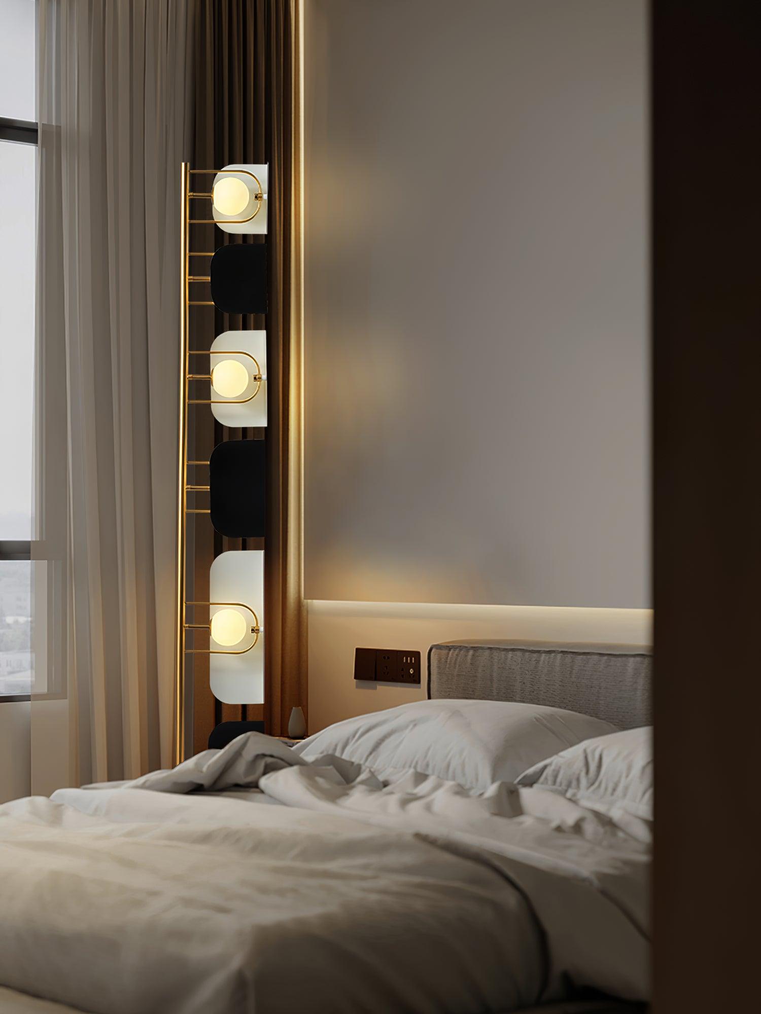 Leagan Contemporary Standing Floor Lamp with Marble Base and G4 LED