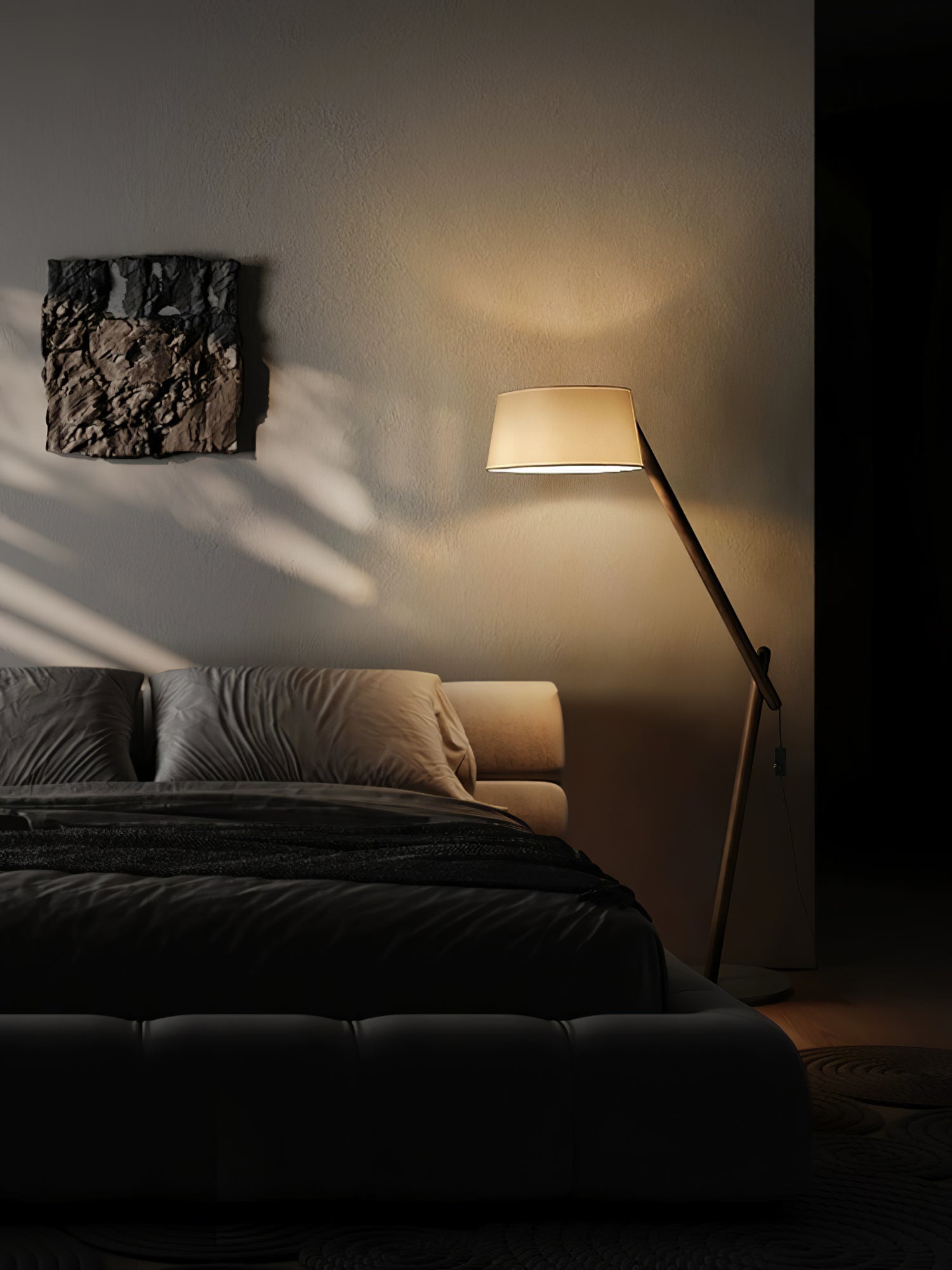 Modern Lean Pivot Adjustable Uplight Floor Lamp for Living Room and Office