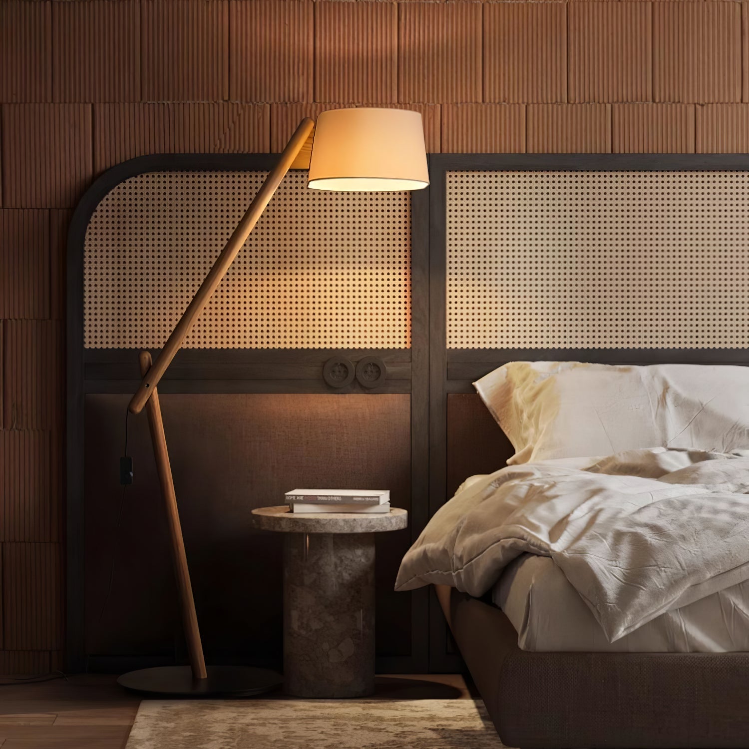 Modern Lean Pivot Adjustable Uplight Floor Lamp for Living Room and Office