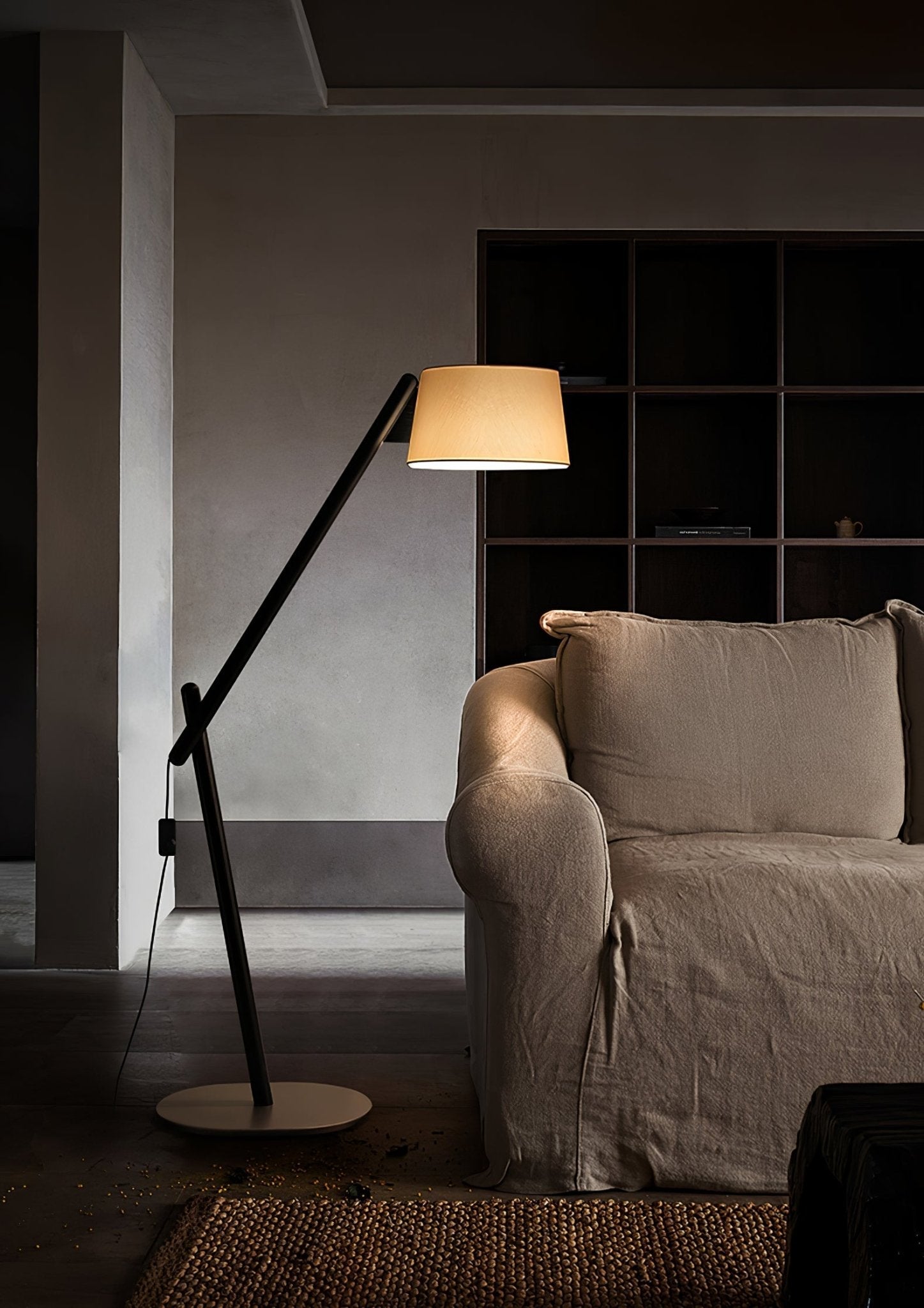 Modern Lean Pivot Adjustable Uplight Floor Lamp for Living Room and Office