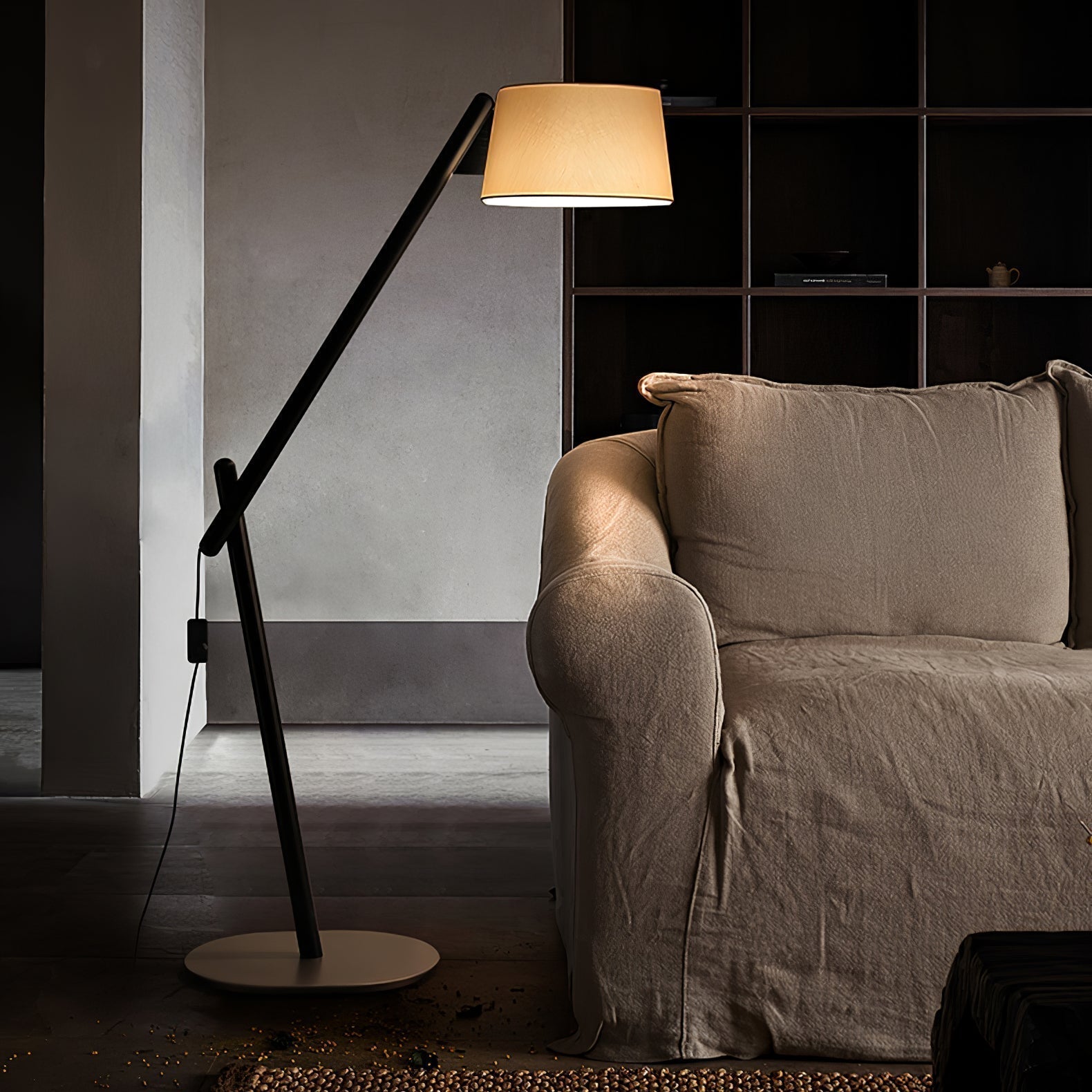 Modern Lean Pivot Adjustable Uplight Floor Lamp for Living Room and Office